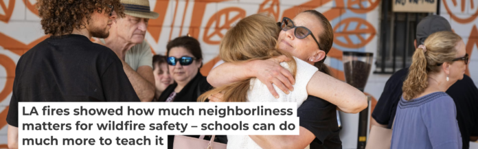 Eaton fire survivors gather in Altadena, Calif., to talk about recovery six months after the LA fires. Sarah Reingewirtz/MediaNews Group/Los Angeles Daily News via Getty Images